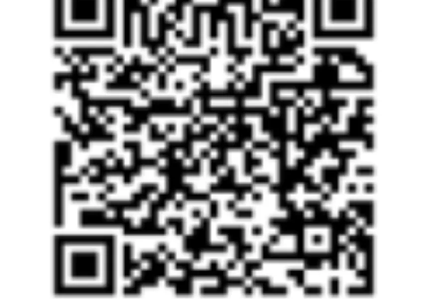 White background with a QR code to scan for more information on support when receiving a negative decision.