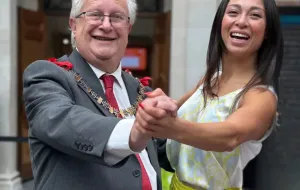 The mayor dancing with Katya from Strictly