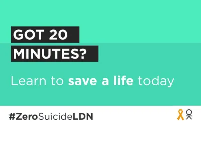 Green background, with text saying: Got 20 Minutes? Learn to save a life today.