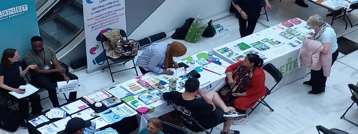 An overview shot of the Brent Cross Diabetes Prevention event