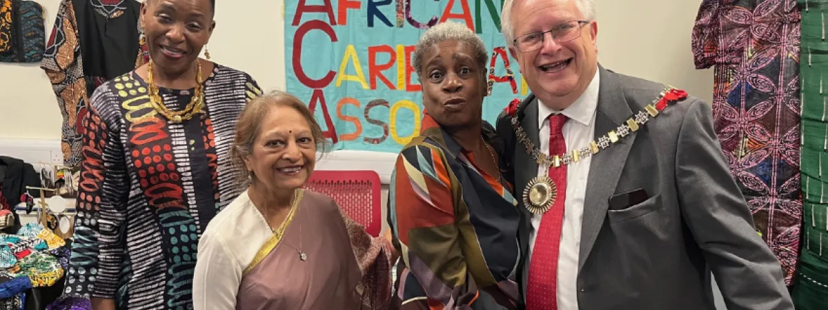 The mayor with community members