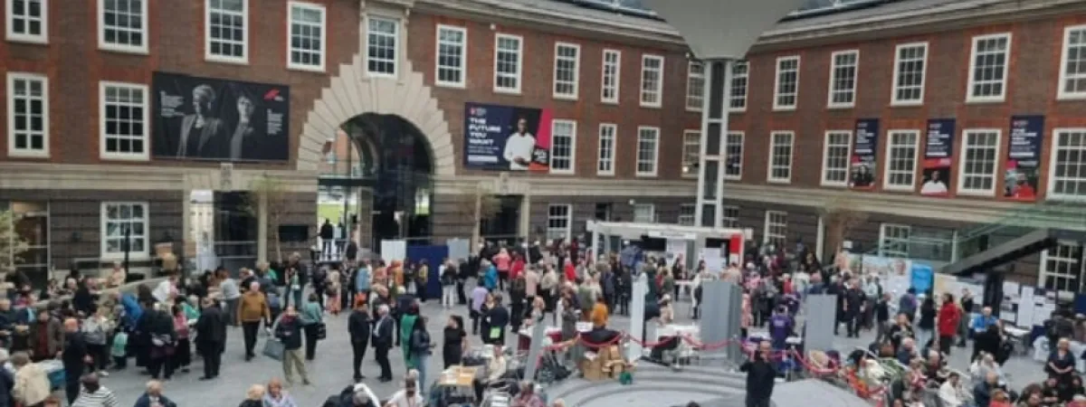A wide show showing the Atrium at Middlesex University