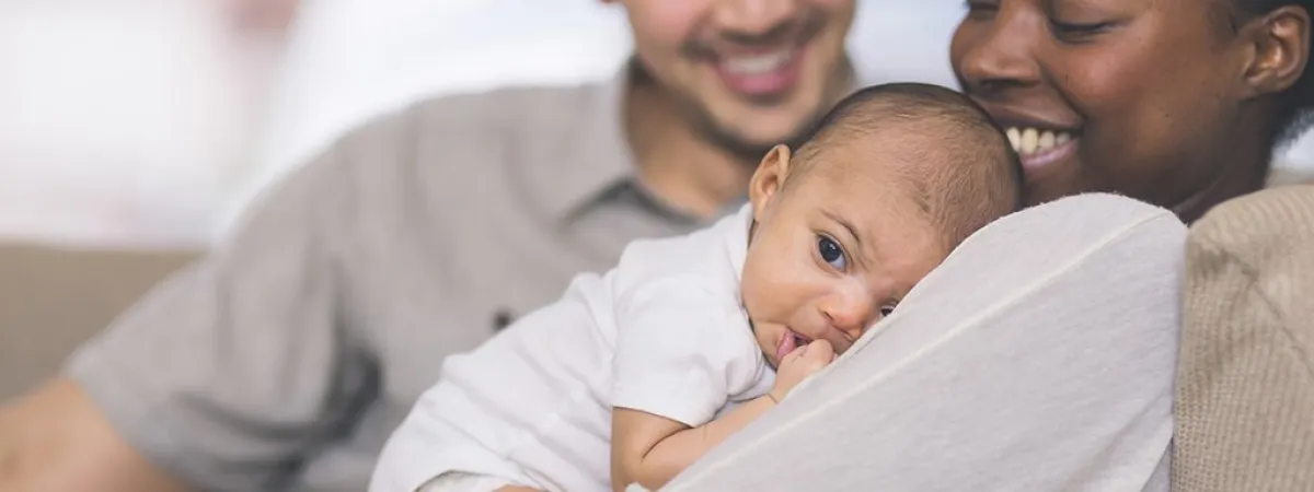 A young family with new born baby